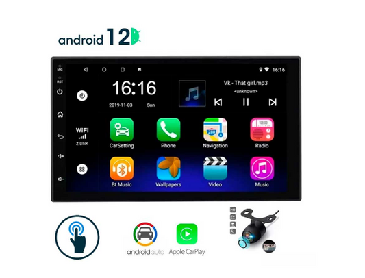 Radio Auto Multimedia 7 Pulgadas Android 12 Carplay Tactil