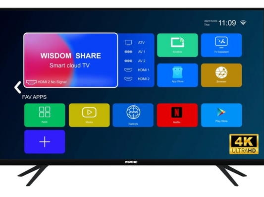 TV LED Asano 55'' 4K sin bordes SMART