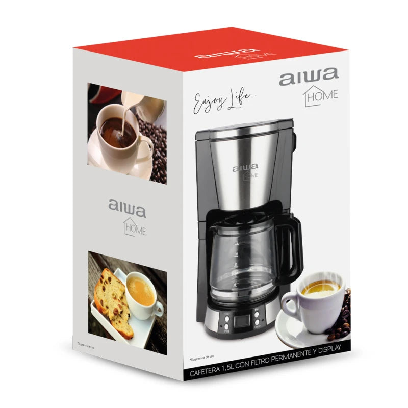 Cafetera 1,5L con Filtro Permanente y Display | AW-CD9108