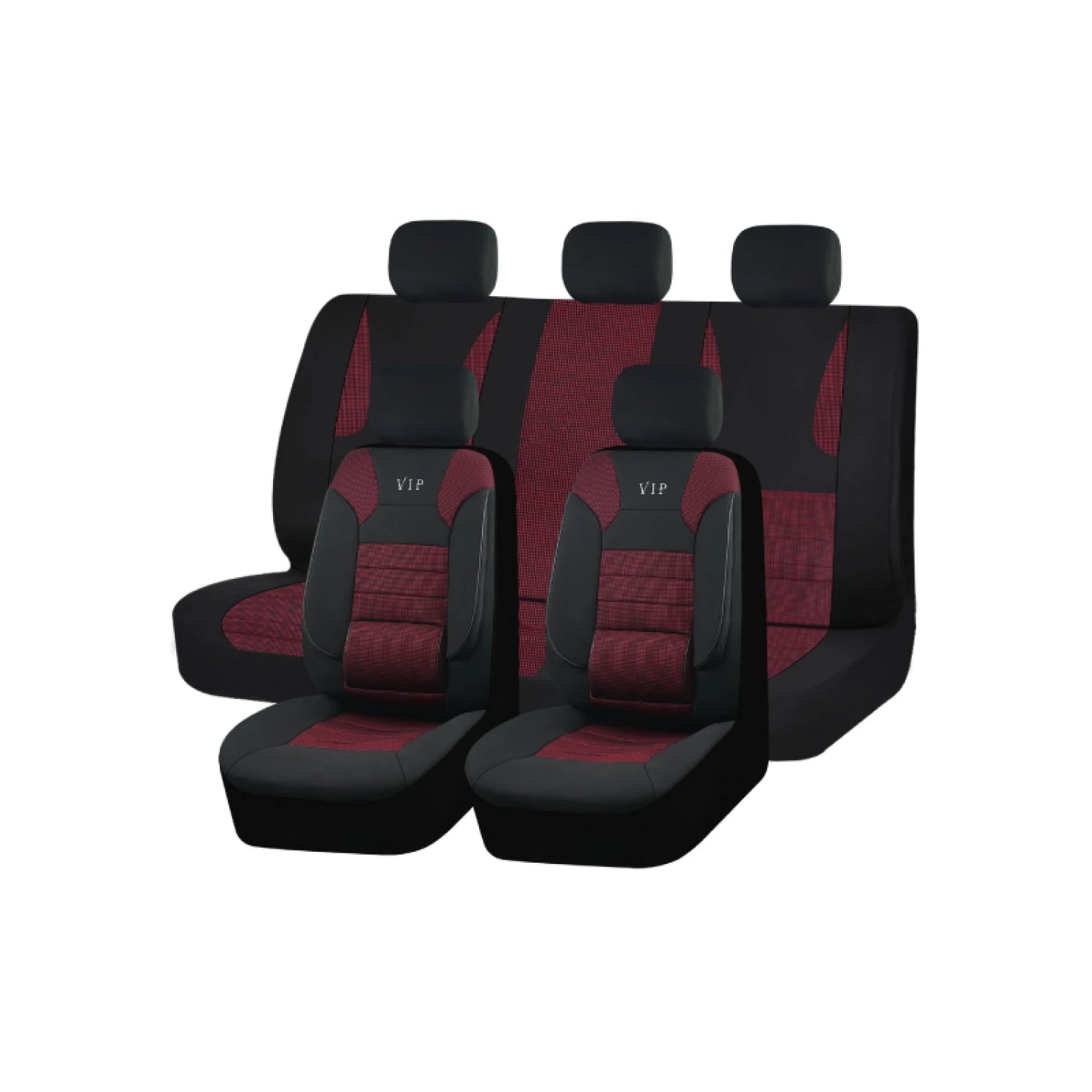 Cubreasiento Negro Y Bordó 11 Piezas